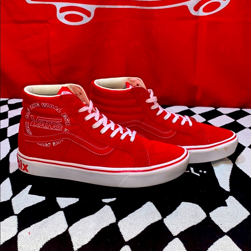 Vans ComfyCush Sk8-Hi (Distort) Racing Red